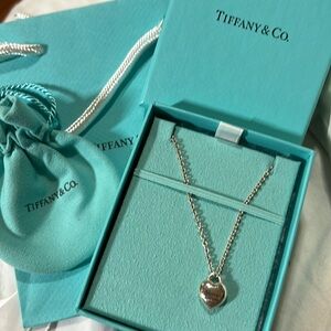 Tiffany & co sterling silver heart necklace